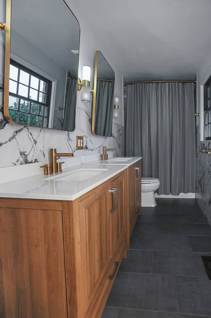 big tiles small bathroom