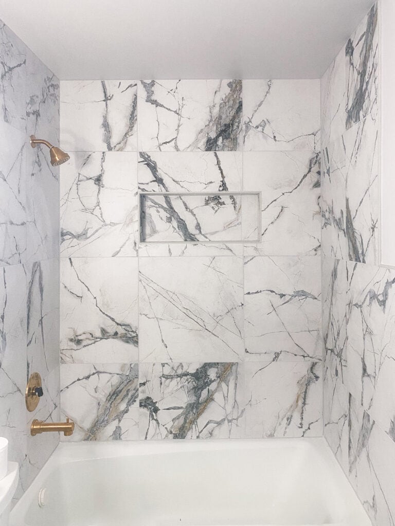 big tiles small bathroom