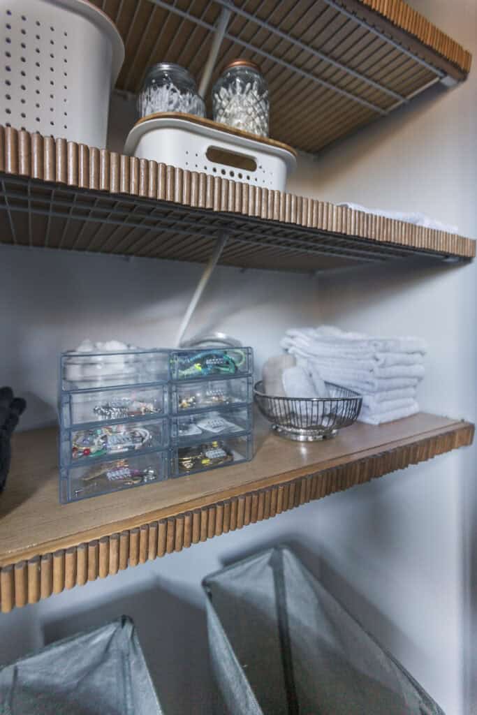 wooden shelf covers
