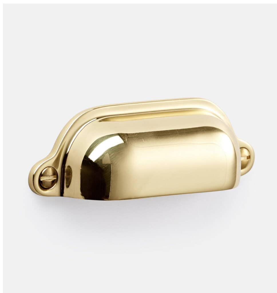 Unlacquered Brass bin pull