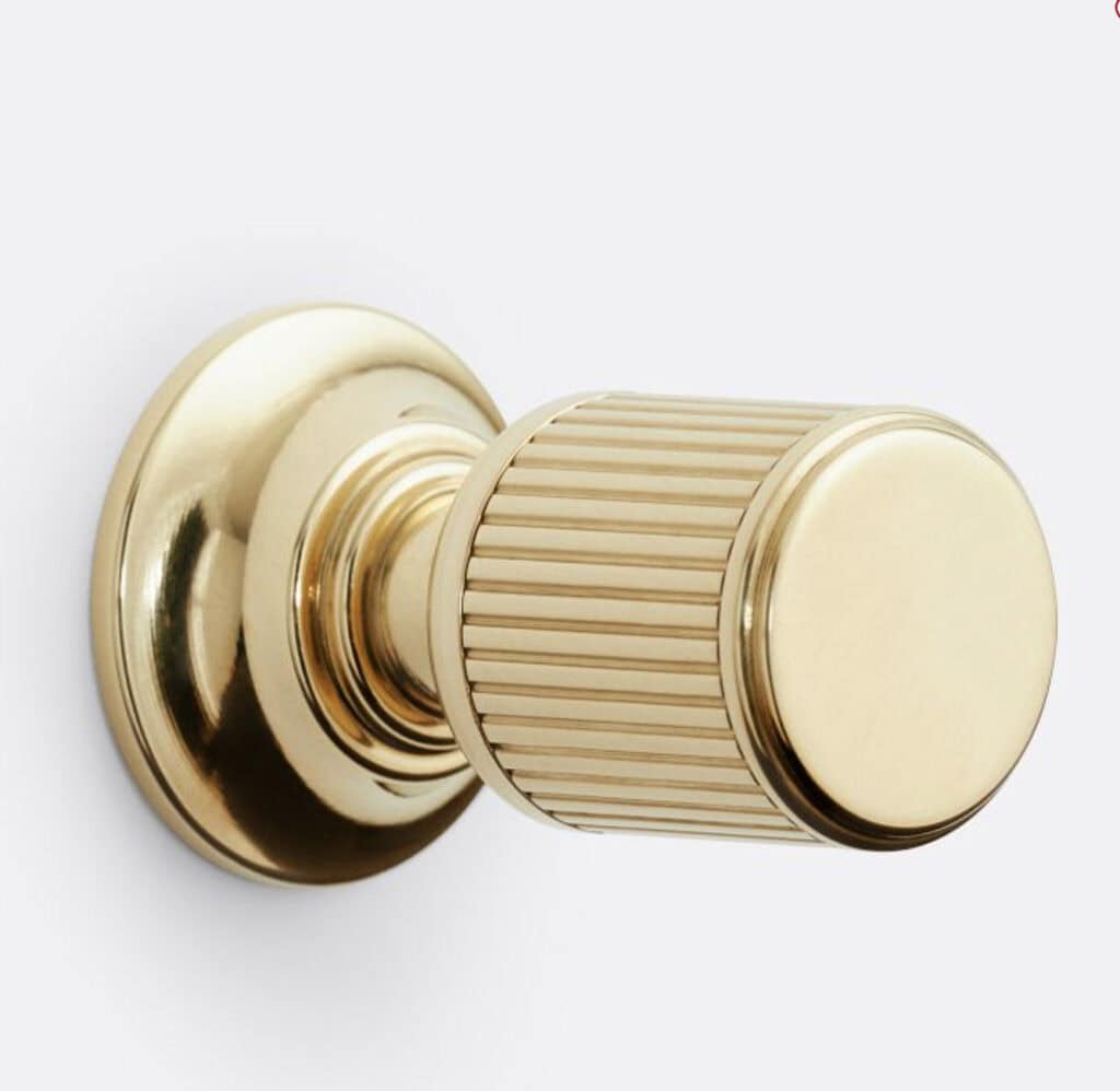 Unlacquered Brass cabinet knob