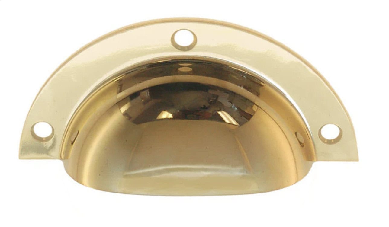 Unlacquered brass bin pull
