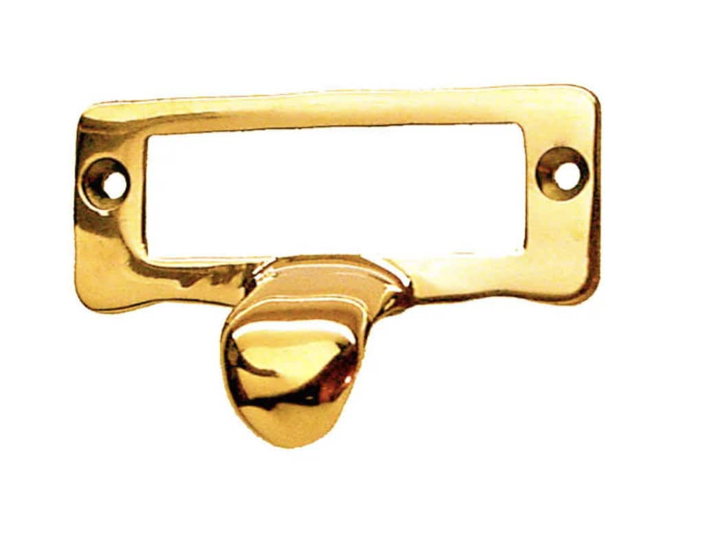 Unlacquered brass label pull